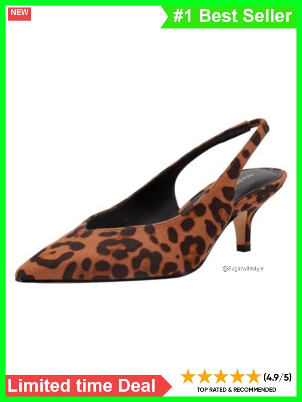 Pointy Toe Slingback Kitten Heel Dress Pumps Faux Suede